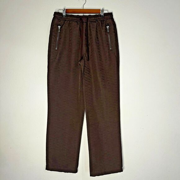 Forever 21 Mens Slim Fit Textured Jogger Pants – Medium Brown Drawstring NWT - Picture 3 of 13